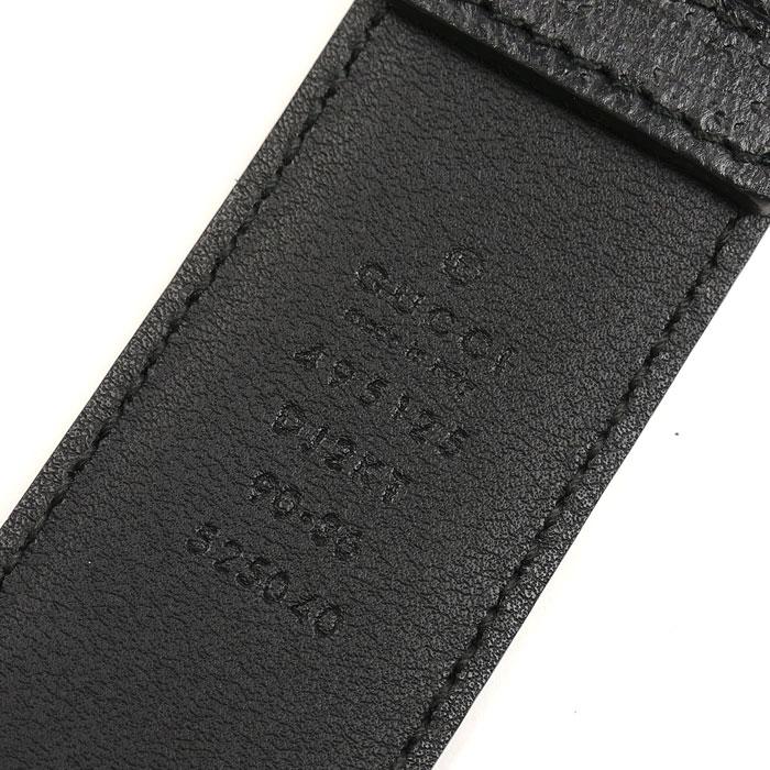 GUCCI グッチ ビー スター 86/34 ブラック 黒 ゴールド金具 レザー 495125 ベルト 男女兼用 メンズ 504427 【中古】 GUCCI - GUCCI グッチ ビー スター 86/34 ブラック 黒 ゴールド金具