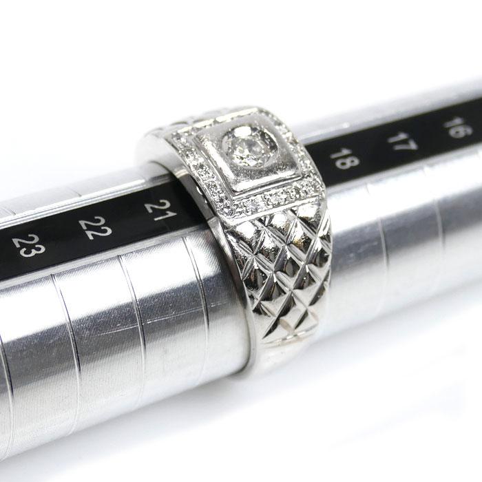 Pt900プラチナ リング・指輪 ダイヤモンド0.25ct 20号 12.5g メンズ 中古_5