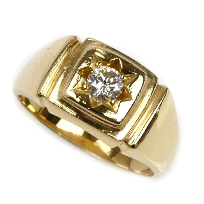 K18YG イエローゴールド リング・指輪 ダイヤモンド0.30ct 20号 11.0g 
