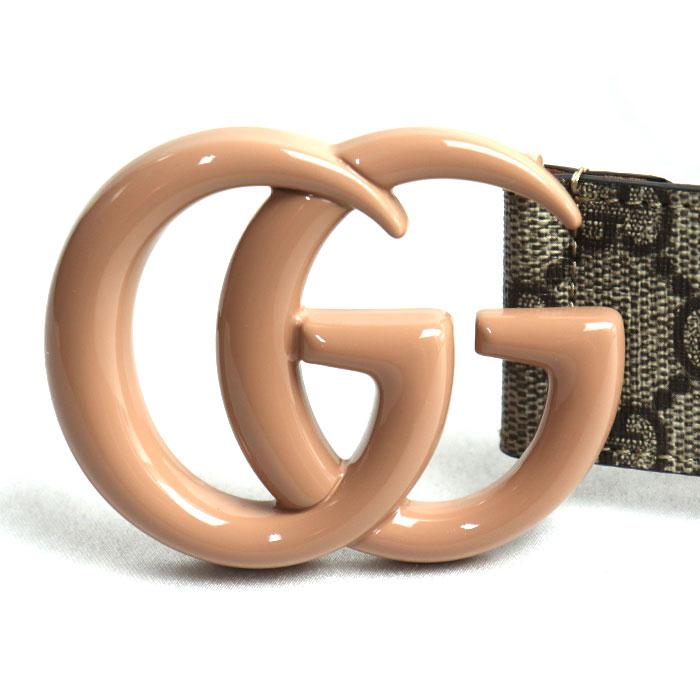 GUCCI（グッチ） GGマーモント スプリームキャンバス ベルト ベージュ