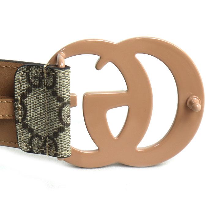 GUCCI（グッチ） GGマーモント スプリームキャンバス ベルト ベージュ
