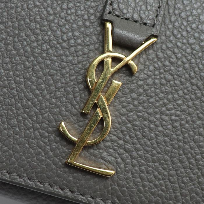 SAINT LAURENT サンローラン 6連 YSLロゴ キーケース グレー 613334