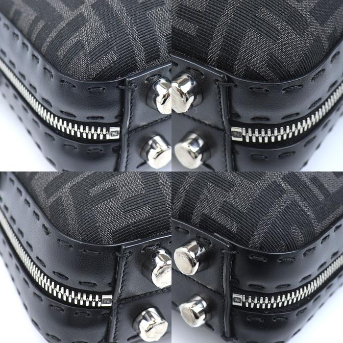 FENDI（フェンディ） ミニ トラベル ズッカ ショルダーバッグ ブラック 