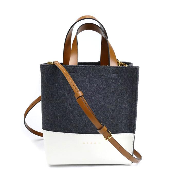 【美品】マルニ　ハンドバッグ　ミュゼオ　ソフト　バイカラー　トートバッグ MARNI（マルニ） ミュゼオ ソフト バイカラー 2Way ハンドバッグ