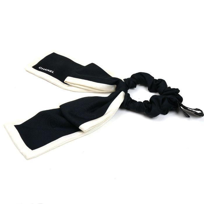 CHANEL シャネル シルク リボンシュシュ ヘアアクセサリー