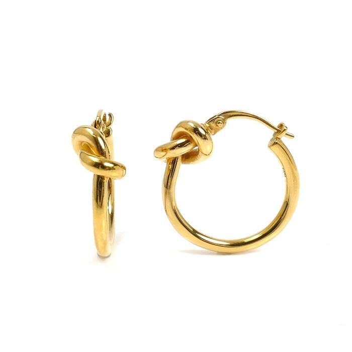 CELINE（セリーヌ） ノットスモール フープ ピアス 46N556BRA.35OR