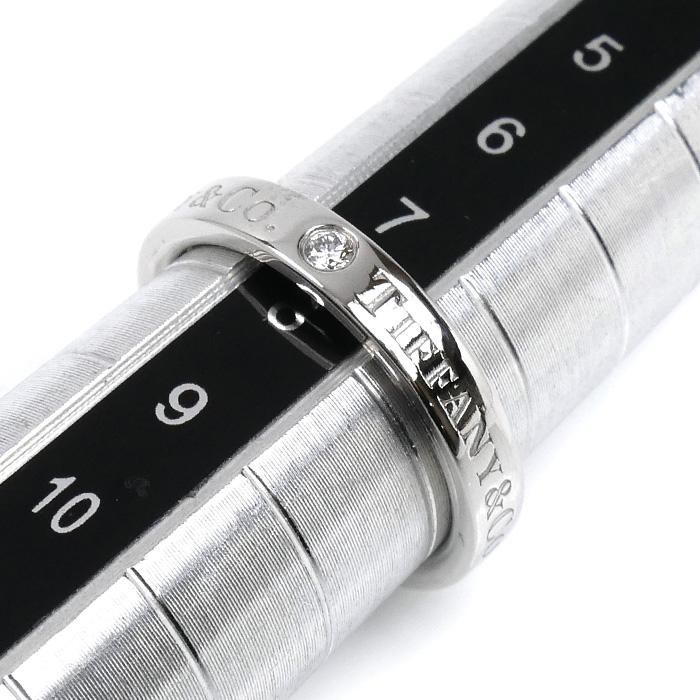 TIFFANY&Co.（ティファニー） Pt950プラチナ フラットバンド 3Pダイヤ