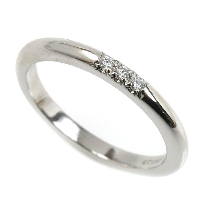 ★Tiffany&Co.★ウェディング バンドリング Pt950 定価17.6万 TIFFANY&Co.（ティファニー） Pt950プラチナ ウェディングバンド 3P