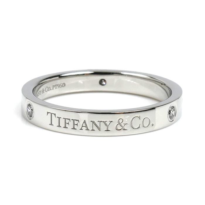 TIFFANY&Co.（ティファニー） Pt950プラチナ フラットバンド 3Pダイヤ