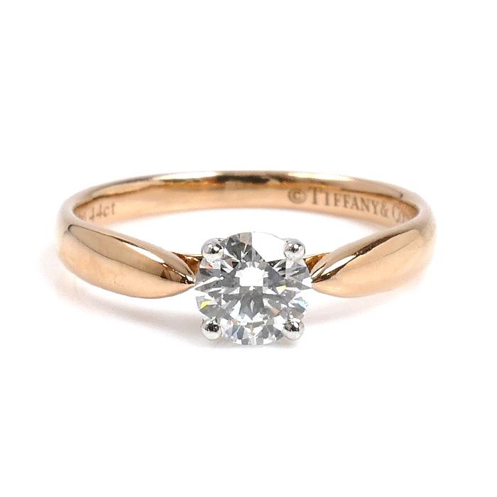 TIFFANY&Co.（ティファニー） K18PG Pt950 ソリティア ダイヤ