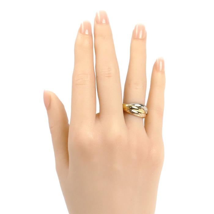 【カルティエ/Cartier】 トリニティリング 9号 K18YG/WG/PG Cartier（カルティエ） トリニティ リング 指輪 9号 18金 K18イエロー