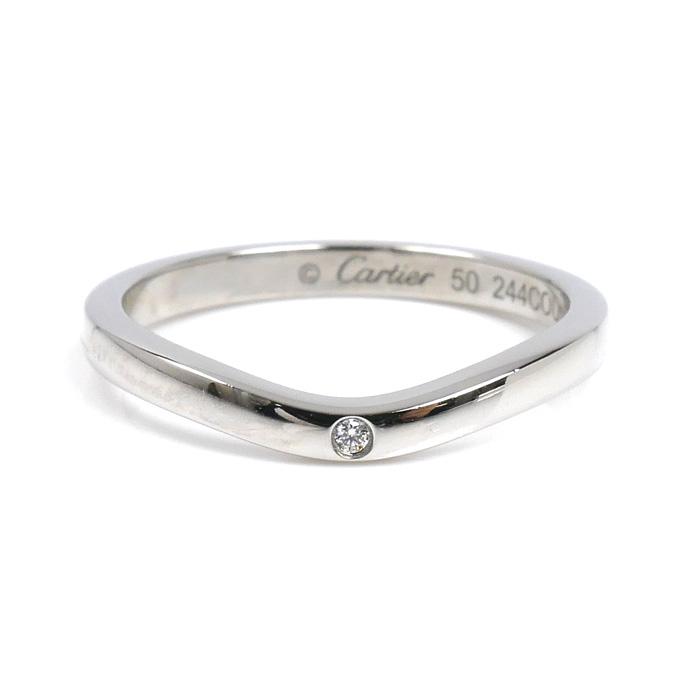 Cartier（カルティエ） Pt950プラチナ バレリーナ 3Pダイヤ リング