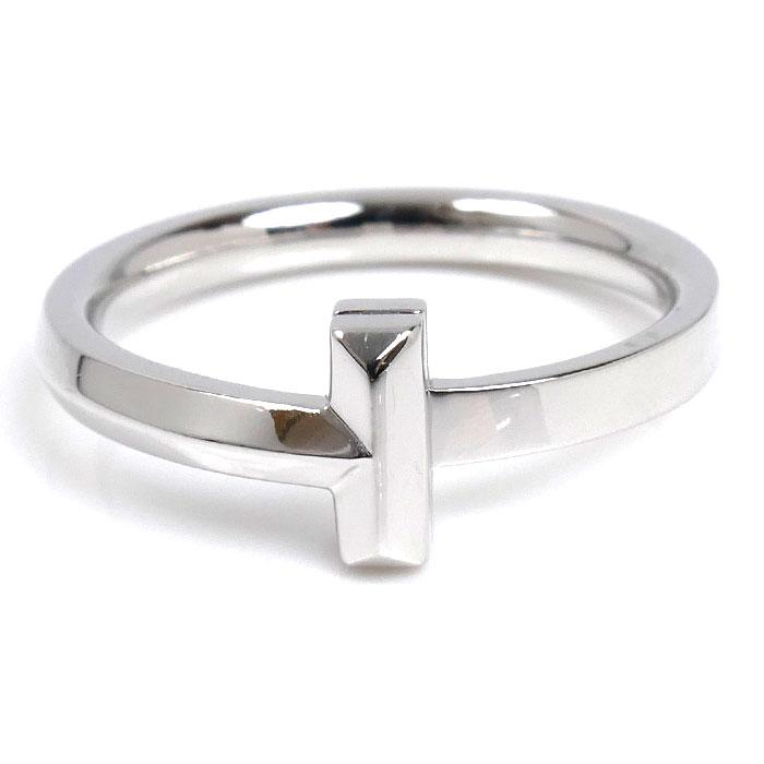 TIFFANY&Co.（ティファニー） K18WG ホワイトゴールド Tワン リング 