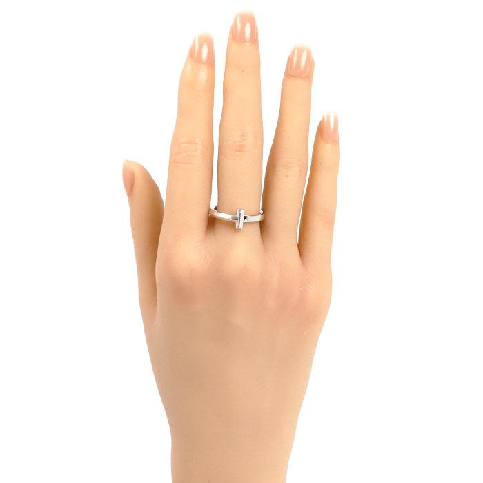 TIFFANY&Co.（ティファニー） K18WG ホワイトゴールド Tワン リング