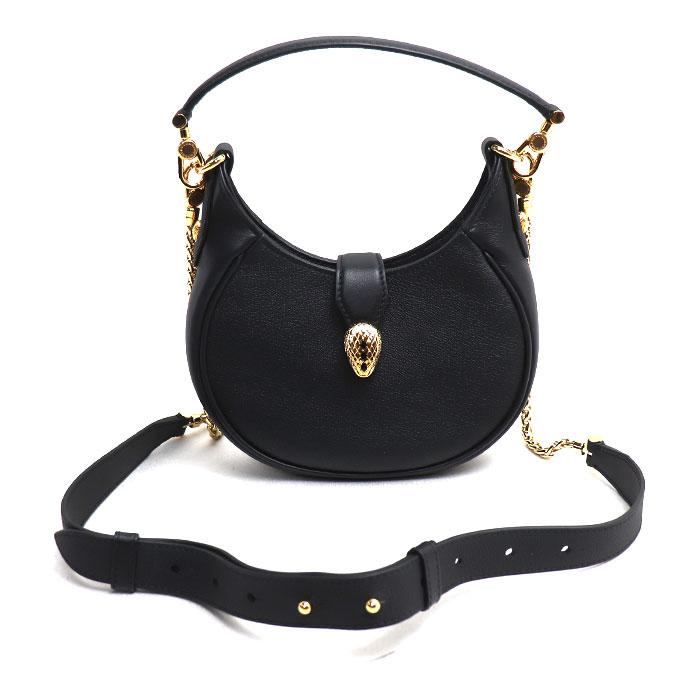 【美品】BVLGARIブルガリレザー 2WAY ショルダーバッグブラックA4可 BVLGARI（ブルガリ） （未使用 展示品）ブルガリ ブルガリロゴ イン