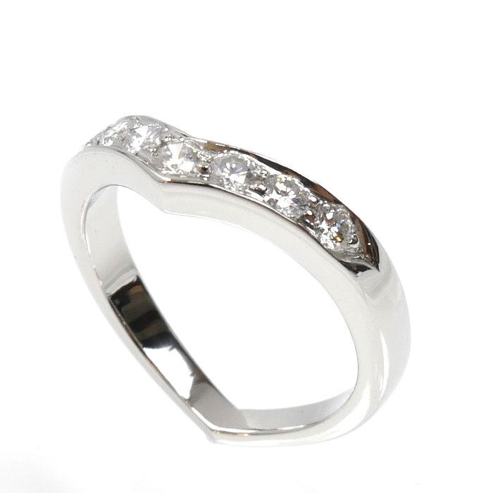 TIFFANY&Co.（ティファニー） Pt950プラチナ Vバンド ハーフサークル