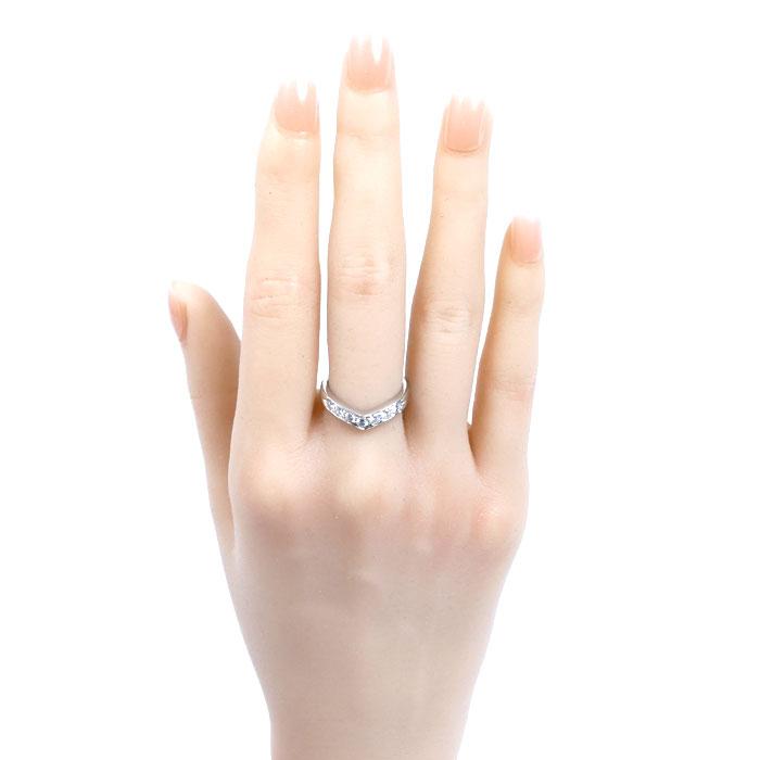 TIFFANY&Co.（ティファニー） Pt950プラチナ Vバンド ハーフサークル