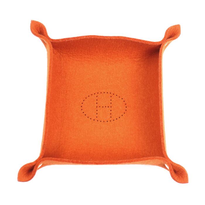 HERMES（エルメス） ヴィドポッシュ フェルト トレー オレンジ 中古 美