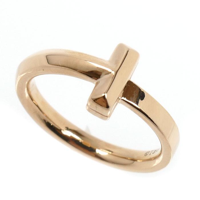 TIFFANY&Co.（ティファニー） K18PG ピンクゴールド Tワン リング