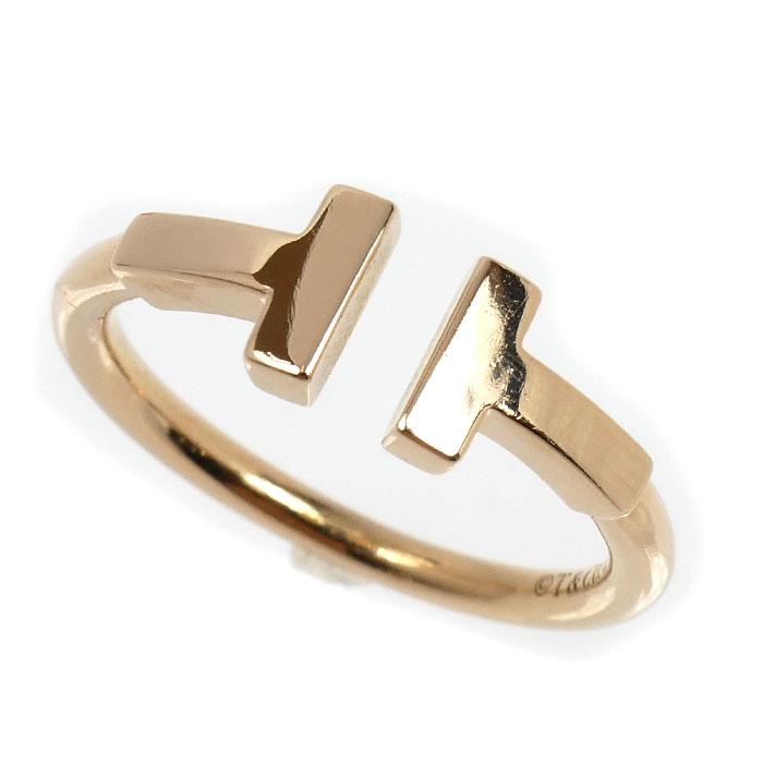 ティファニー　TIFFANY　K18PG　7号　Tワイヤーリング　良品 TIFFANY&Co.（ティファニー） K18PG ピンクゴールド Tワイヤー リング