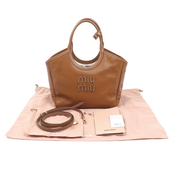 miu miu（ミュウミュウ） アイビー 2Wayショルダーバッグ コニャック