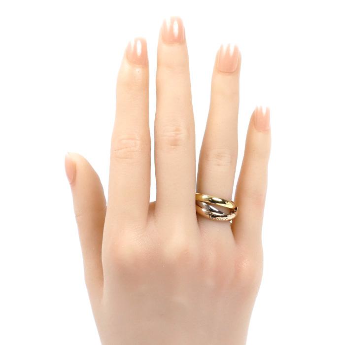Cartier（カルティエ） K18YG/PG/WG トリニティ リング・指輪 13号 53