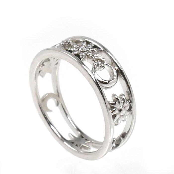 STAR JEWELRY スタージュエリー K18WG ホワイトゴールド ムーン＆サン