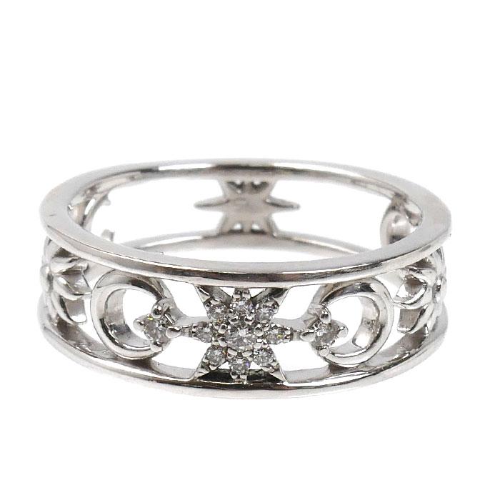 STAR JEWELRY スタージュエリー K18WG ホワイトゴールド ムーン＆サン