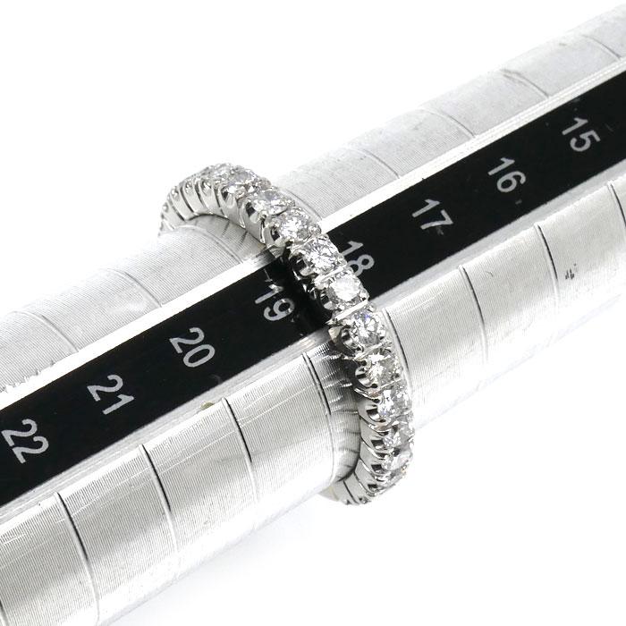 中古美品 Pt900プラチナリング 6g Pt900プラチナ ハーフエタニティ リング・指輪 ダイヤモンド1.00ct