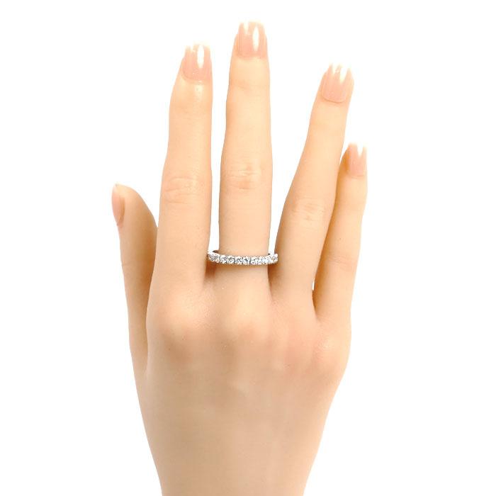 Pt900プラチナ ハーフエタニティ リング・指輪 ダイヤモンド1.00ct
