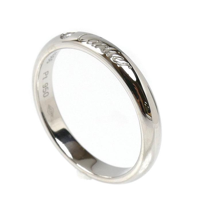 Cartier（カルティエ） Pt950 Cドゥ ウェディング 1Pダイヤ リング