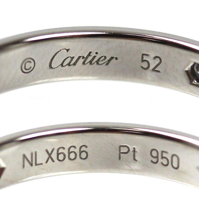 Cartier（カルティエ） Pt950 Cドゥ ウェディング 1Pダイヤ リング