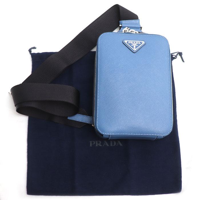 【ファレル】PRADA ブリック サフィアーノ ワンショルダー バッグ PRADA（プラダ） ブリック サフィアーノ ワンショルダーバッグ ブルー