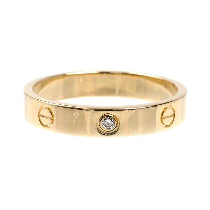 Cartier（カルティエ） K18YG イエローゴールド ミニラブ 1Pダイヤ