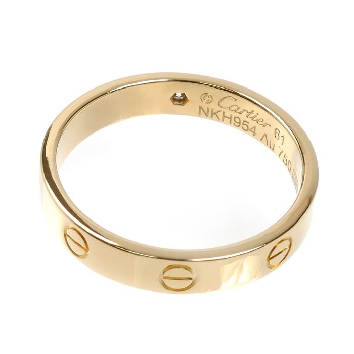 Cartier（カルティエ） K18YG イエローゴールド ミニラブ 1Pダイヤ