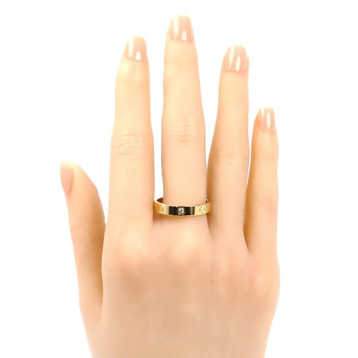 Cartier（カルティエ） K18YG イエローゴールド ミニラブ 1Pダイヤ