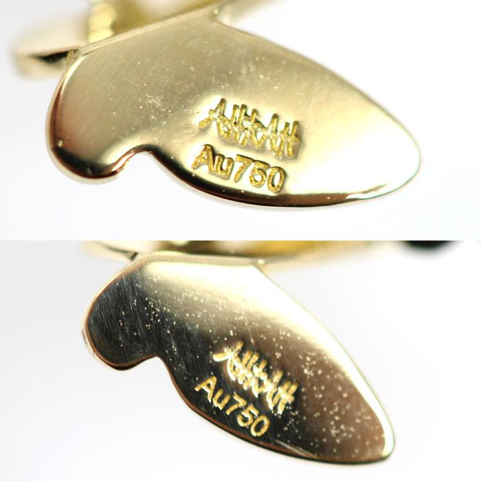 AHKAHピアス 蝶 k18 AHKAH（アーカー） K18YG イエローゴールド 蝶 ピアス AK1421010400