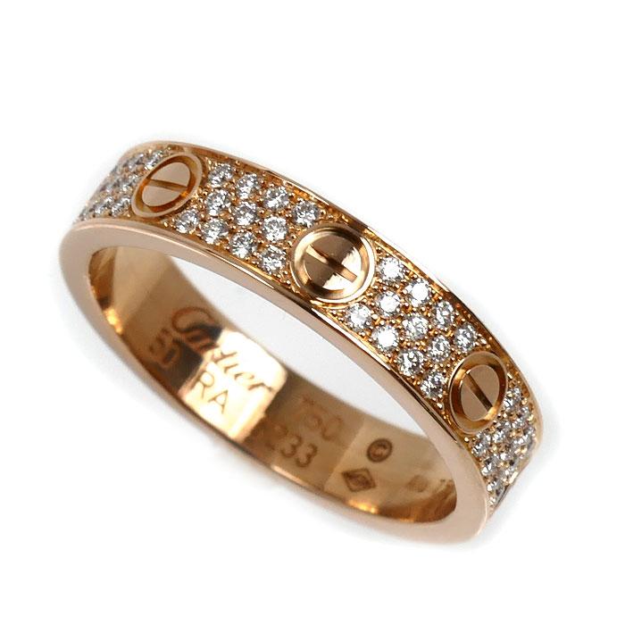Cartier（カルティエ） K18PG ピンクゴールド ミニラブ ダイヤ リング 