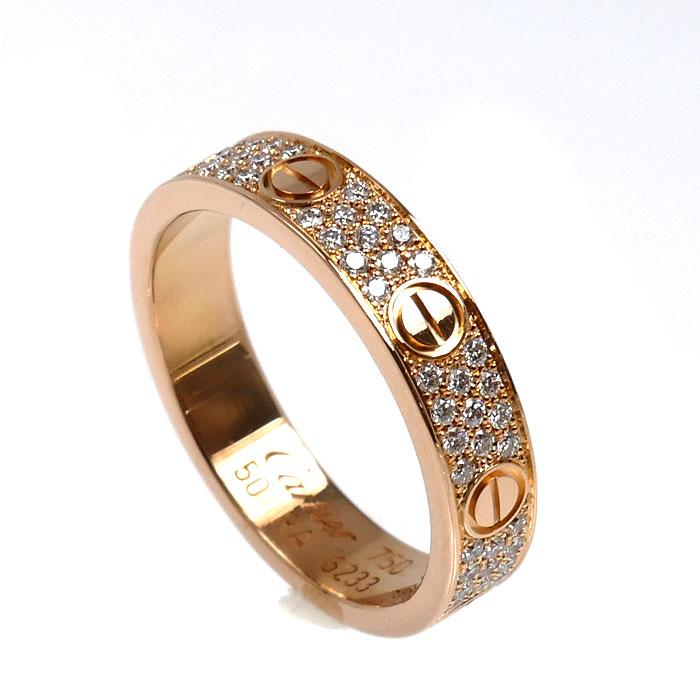 Cartier（カルティエ） K18PG ピンクゴールド ミニラブ ダイヤ リング