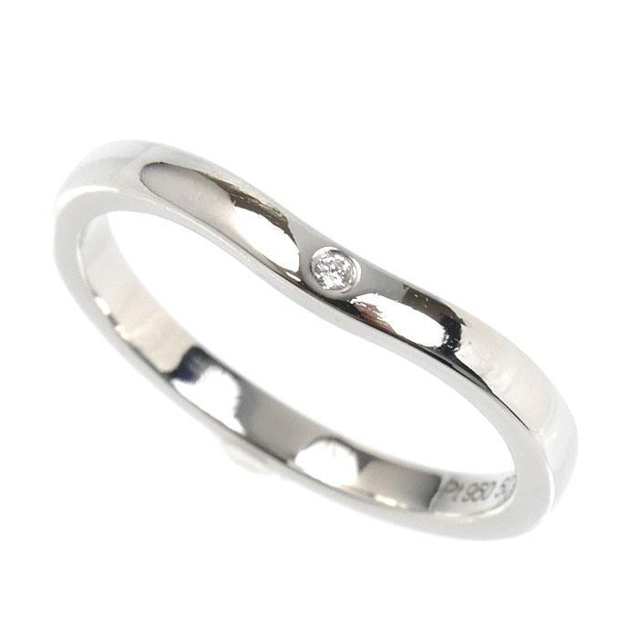 Cartier（カルティエ） Pt950 バレリーナ カーブ ウェデング 3P ダイヤ
