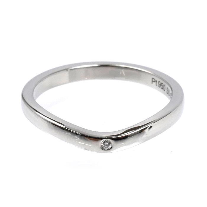Cartier（カルティエ） Pt950 バレリーナ カーブ ウェデング 3P ダイヤ