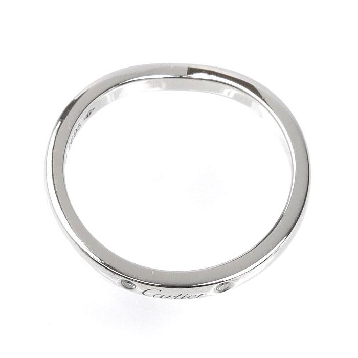Cartier（カルティエ） Pt950 バレリーナ カーブ ウェデング 3P ダイヤ