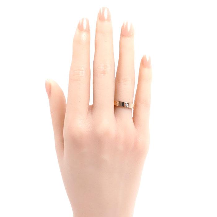 Cartier（カルティエ） K18PG ピンクゴールド ミニラブ 1Pダイヤ