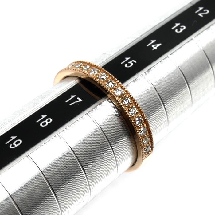 K18PG ピンクゴールド リング・指輪 ダイヤモンド0.35ct 16号 2.8g 