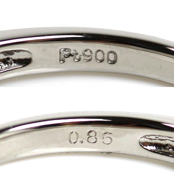 Pt900プラチナ ハーフエタニティ リング・指輪 ダイヤモンド0.85ct 11