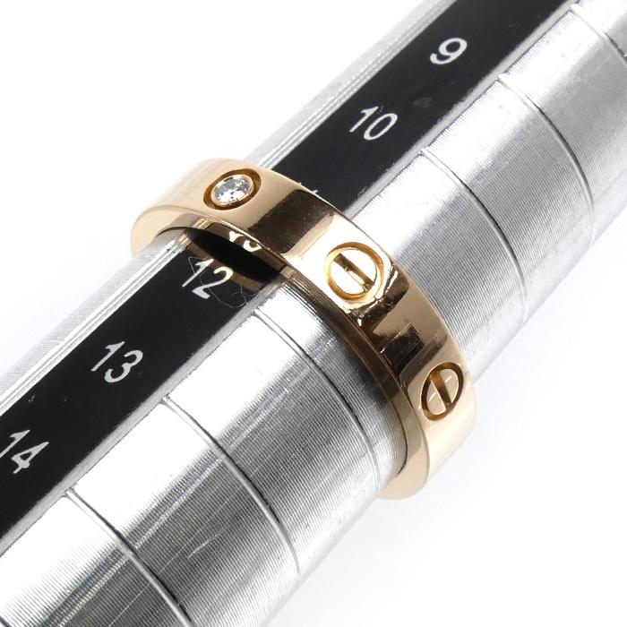 Cartier ミニラブリング 1Pダイヤ #9 Cartier（カルティエ） K18PG ピンクゴールド ミニラブ 1Pダイヤ