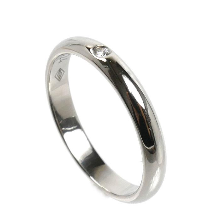 ◇カルティエ Cartier リング pt950 プレーン プラチナ 現状品◇ Cartier（カルティエ） Pt950プラチナ 1895 ウエディング 1Pダイヤ