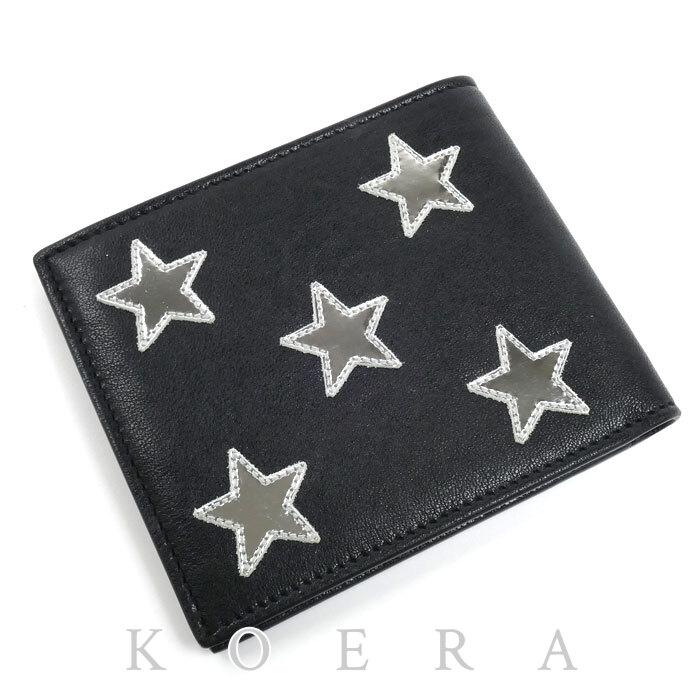 SAINT LAURENT サンローラン 星モチーフ 二つ折り財布 ブラック 361320