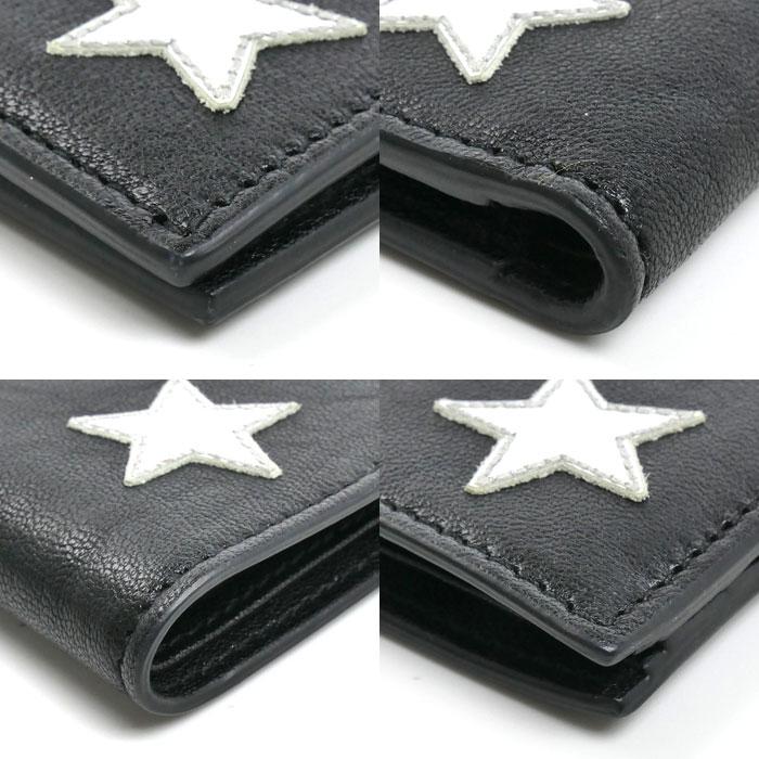 SAINT LAURENT サンローラン 星モチーフ 二つ折り財布 ブラック 361320