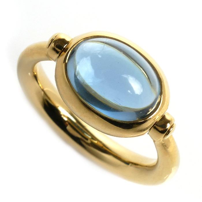 BVLGARI ブルガリ K18YG イエローゴールド リング・指輪 ブルー